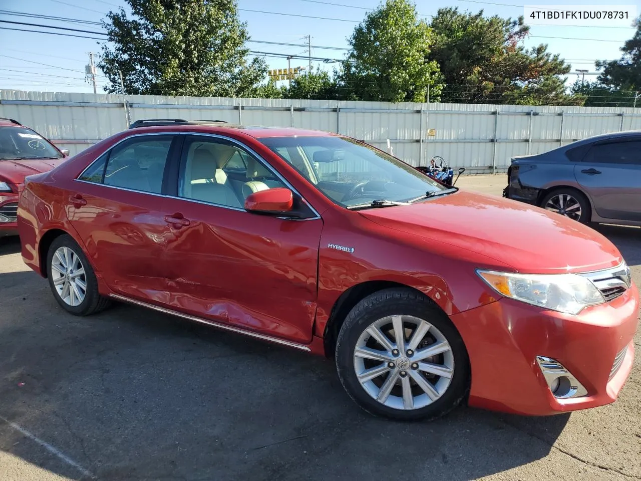 2013 Toyota Camry Hybrid VIN: 4T1BD1FK1DU078731 Lot: 75603854