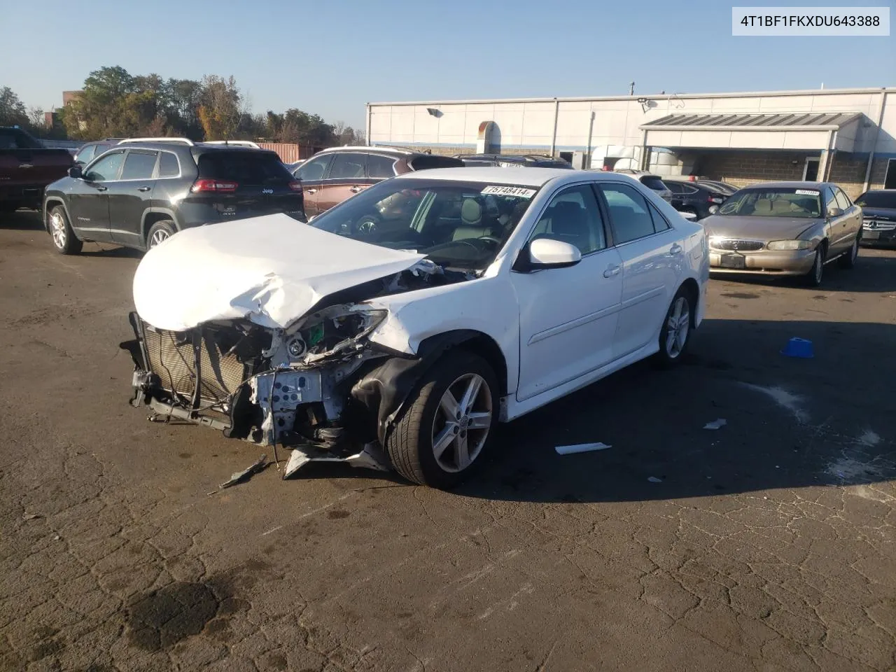 2013 Toyota Camry L VIN: 4T1BF1FKXDU643388 Lot: 75748414