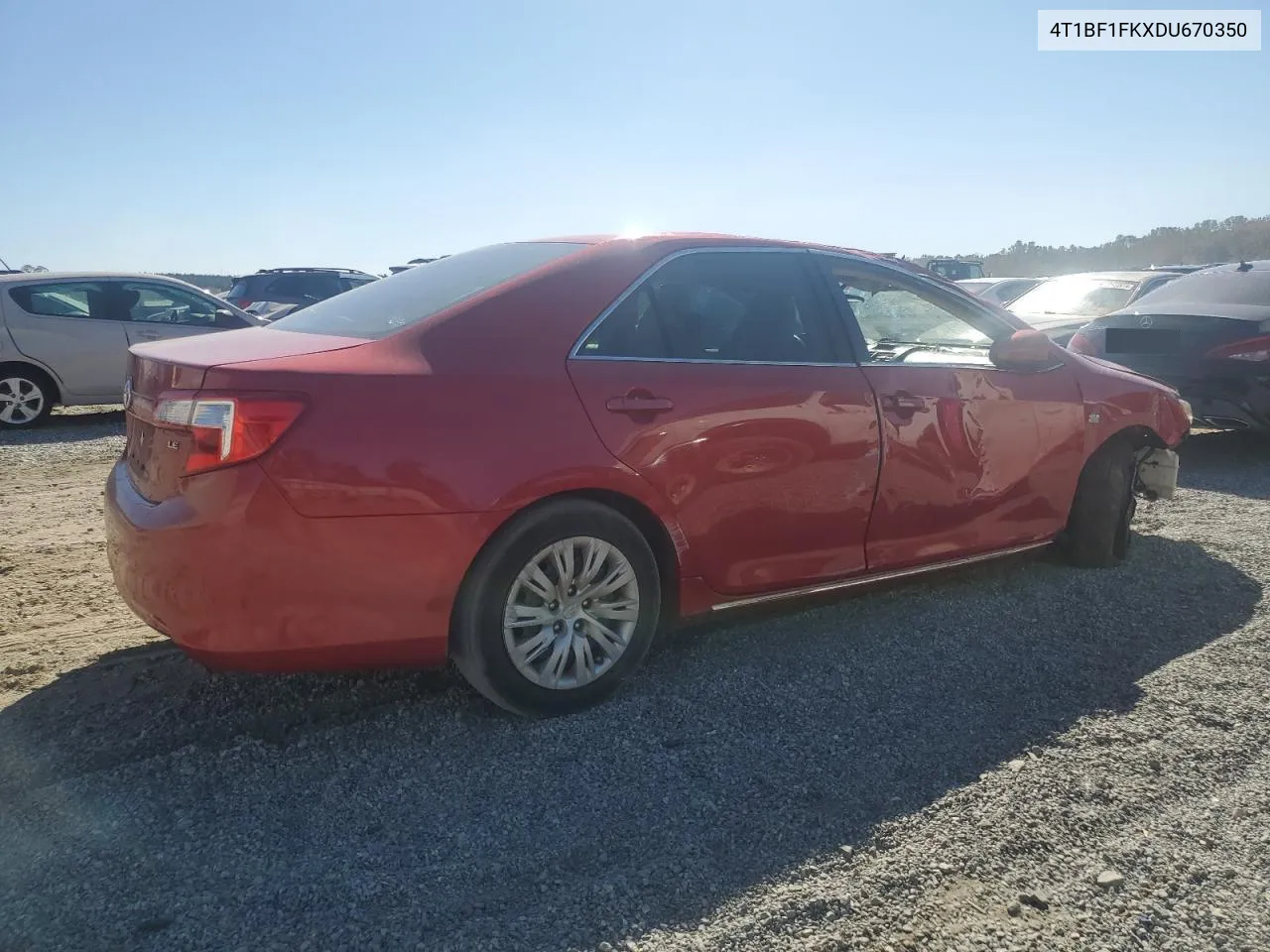 2013 Toyota Camry L VIN: 4T1BF1FKXDU670350 Lot: 76990494