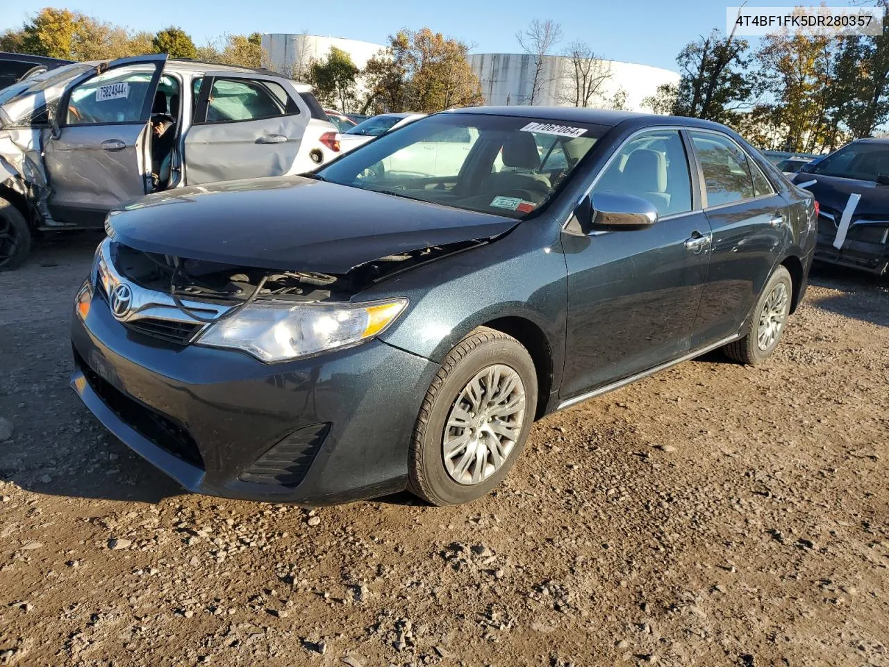 2013 Toyota Camry L VIN: 4T4BF1FK5DR280357 Lot: 77067064