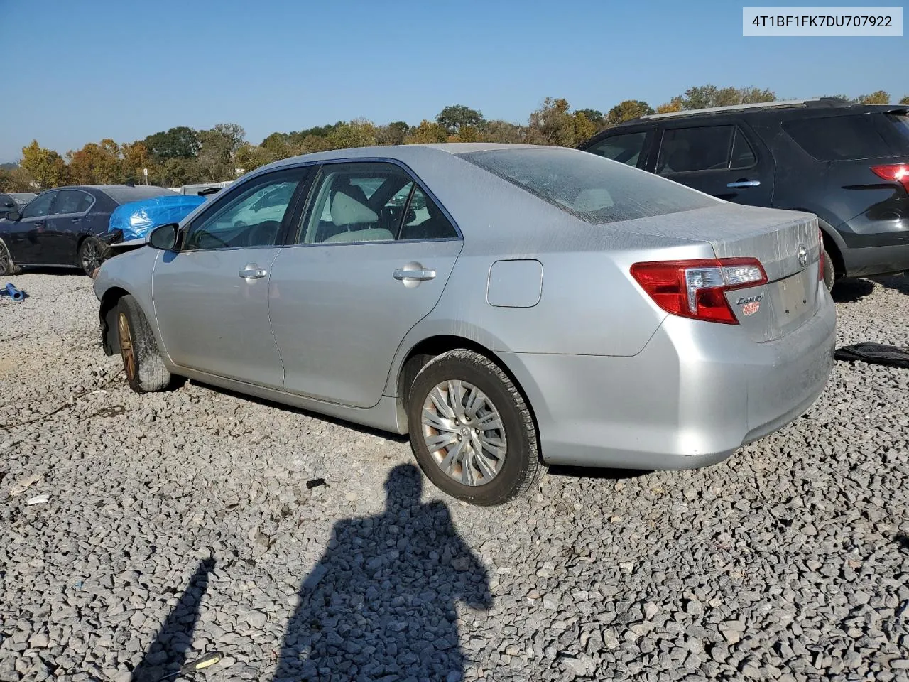 2013 Toyota Camry L VIN: 4T1BF1FK7DU707922 Lot: 77978054