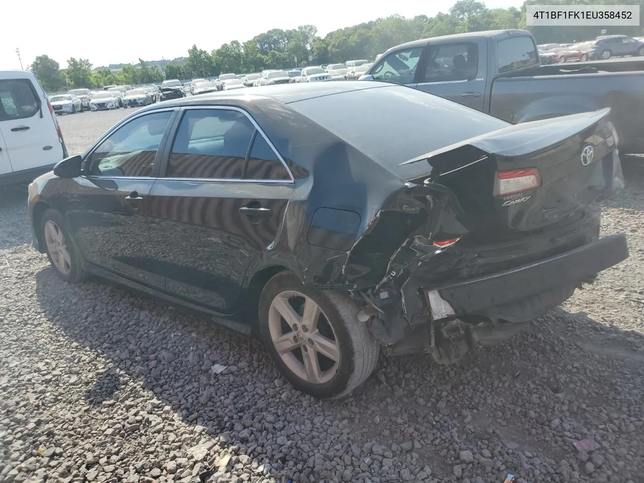 2014 Toyota Camry L VIN: 4T1BF1FK1EU358452 Lot: 60270574