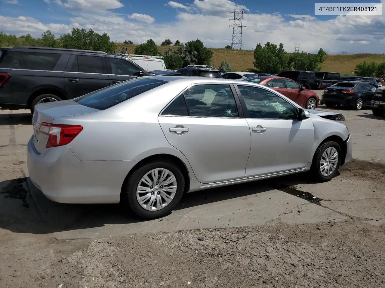 2014 Toyota Camry L VIN: 4T4BF1FK2ER408121 Lot: 60450434