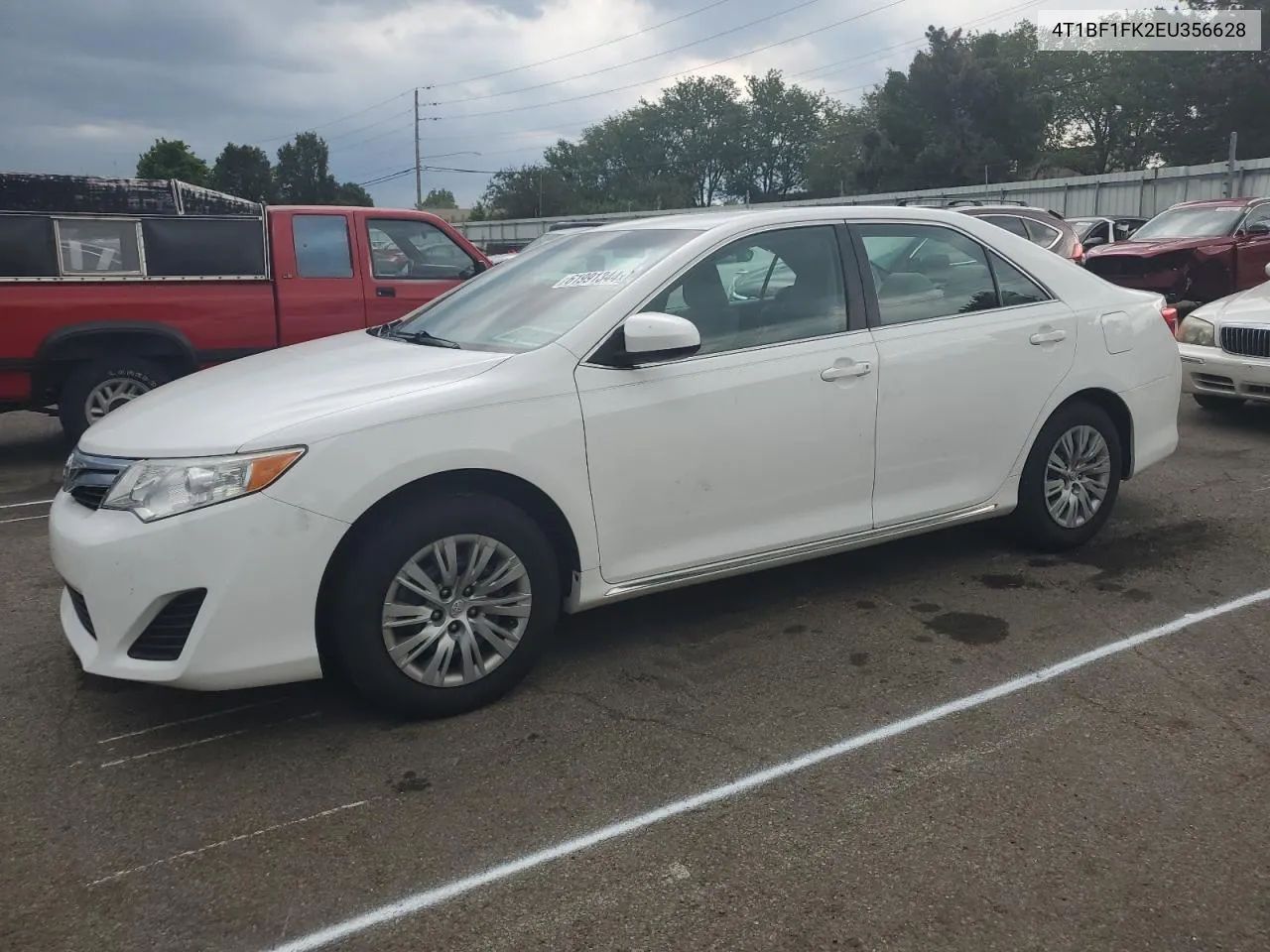 2014 Toyota Camry L VIN: 4T1BF1FK2EU356628 Lot: 61991344