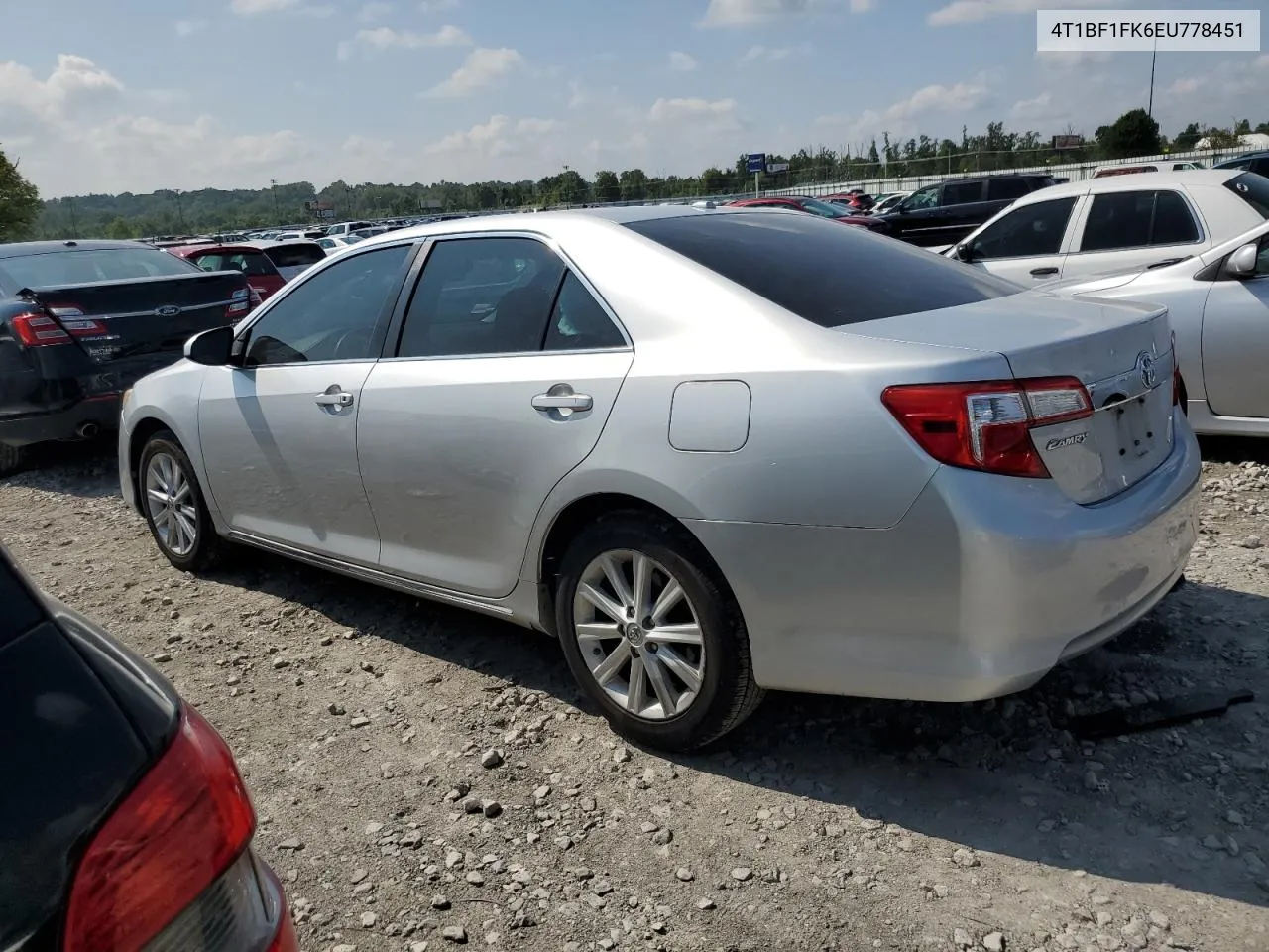 2014 Toyota Camry L VIN: 4T1BF1FK6EU778451 Lot: 67705244