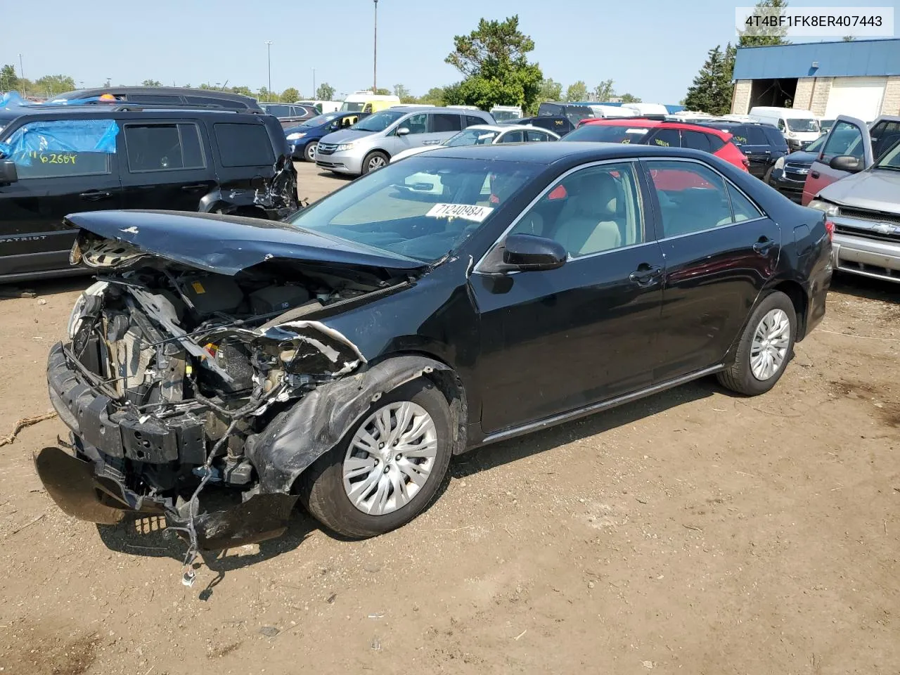 2014 Toyota Camry L VIN: 4T4BF1FK8ER407443 Lot: 71240984