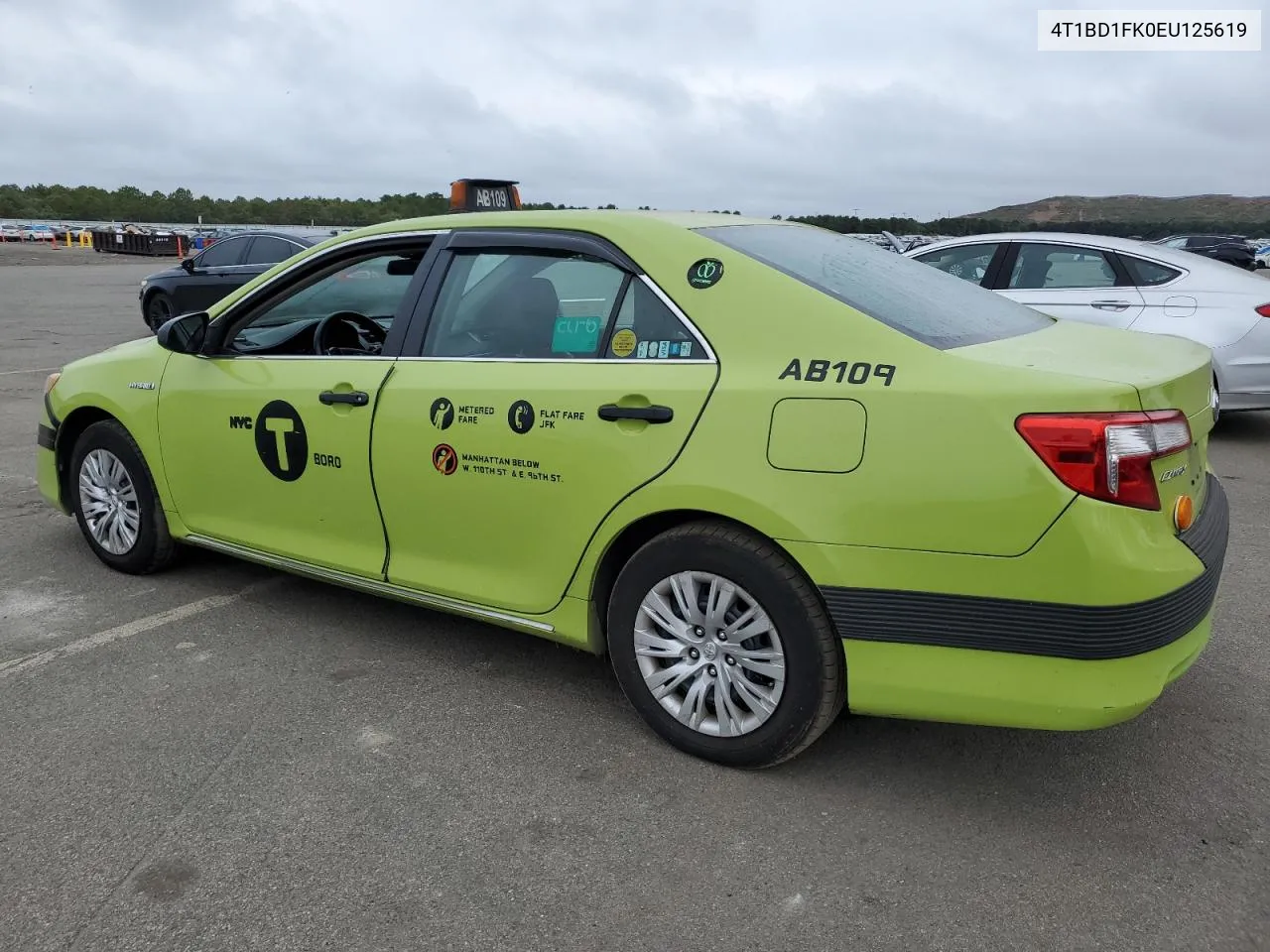 2014 Toyota Camry Hybrid VIN: 4T1BD1FK0EU125619 Lot: 72012984