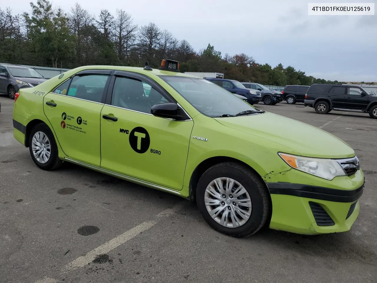 2014 Toyota Camry Hybrid VIN: 4T1BD1FK0EU125619 Lot: 72012984