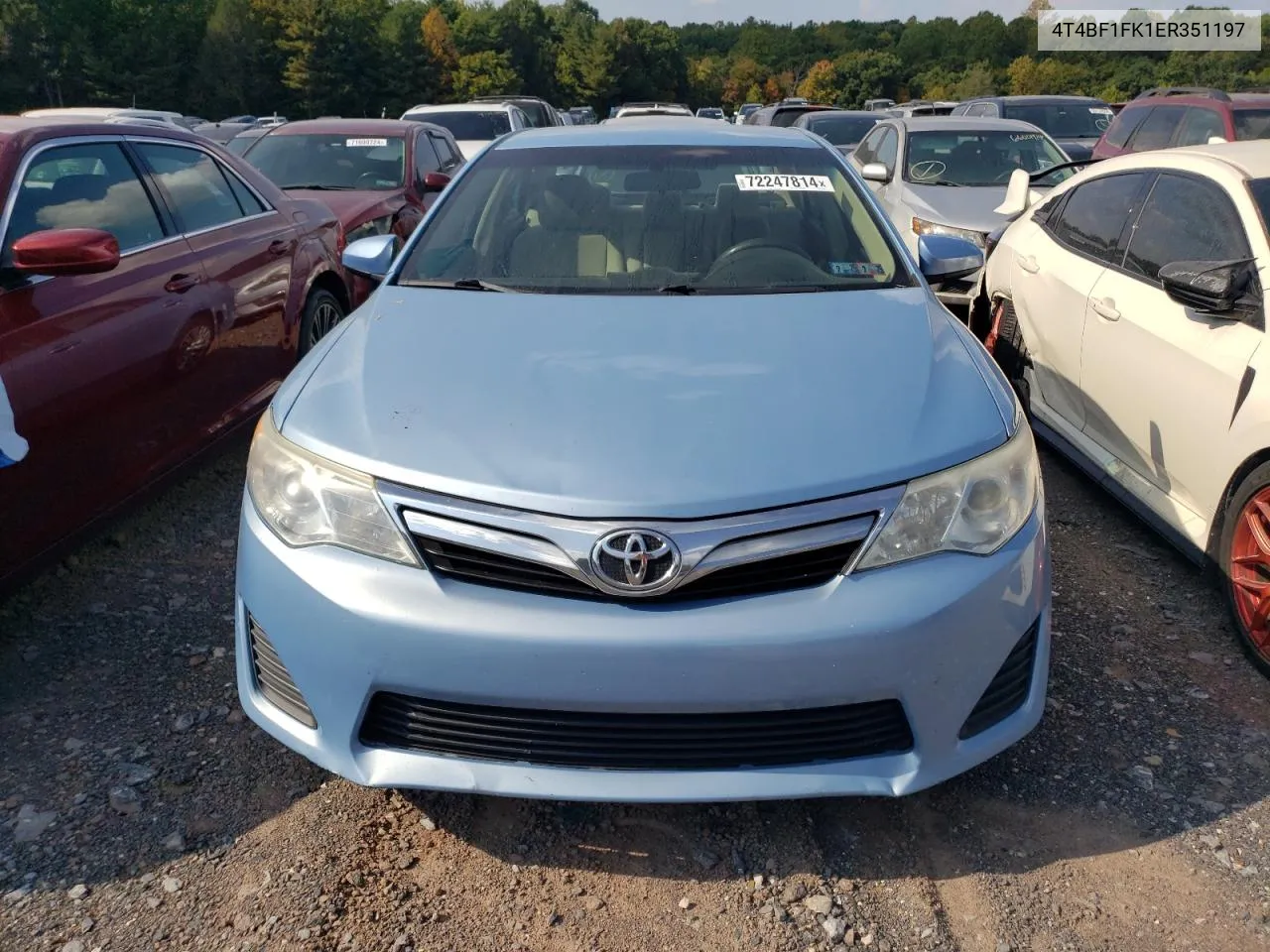 2014 Toyota Camry L VIN: 4T4BF1FK1ER351197 Lot: 72247814