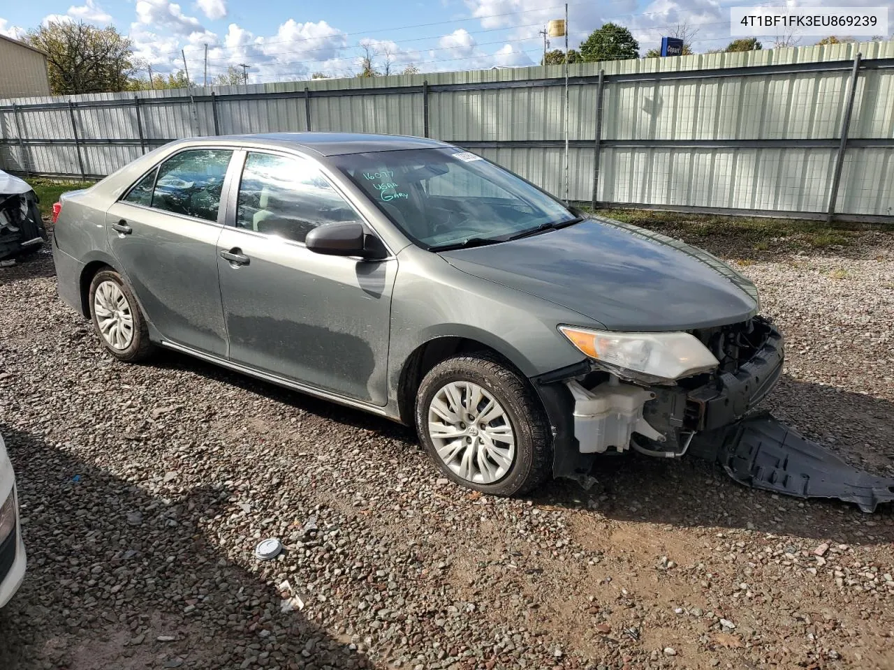 2014 Toyota Camry L VIN: 4T1BF1FK3EU869239 Lot: 72679524