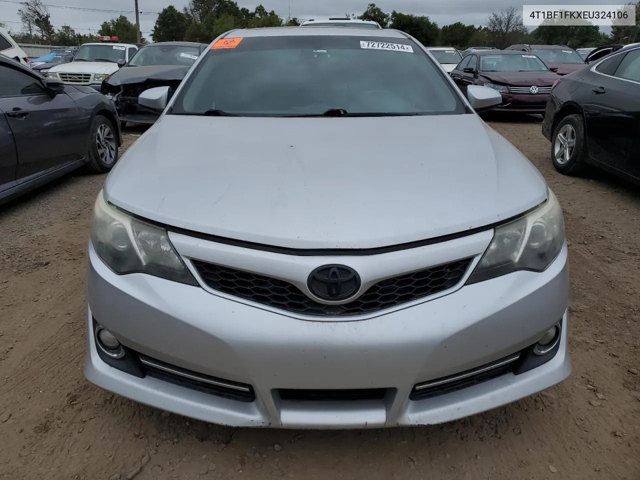 2014 Toyota Camry L VIN: 4T1BF1FKXEU324106 Lot: 72722514