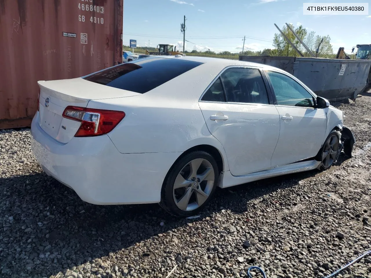 2014 Toyota Camry Se VIN: 4T1BK1FK9EU540380 Lot: 72764834