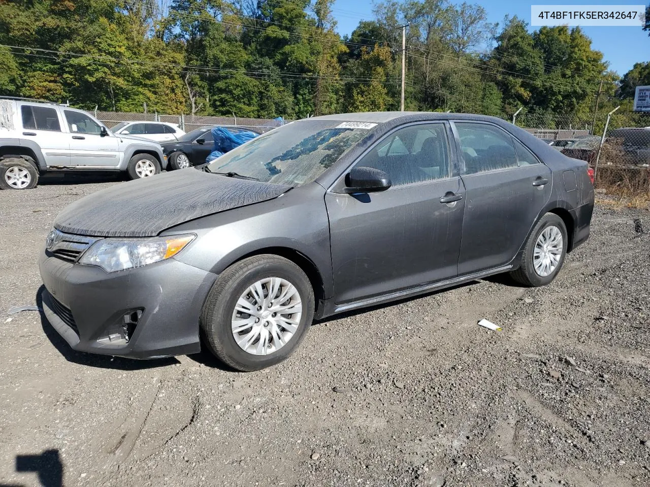 2014 Toyota Camry L VIN: 4T4BF1FK5ER342647 Lot: 74499214