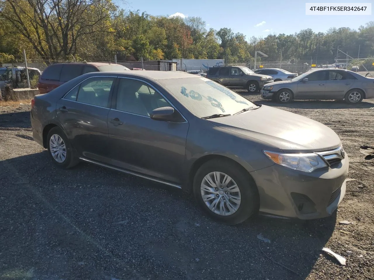 2014 Toyota Camry L VIN: 4T4BF1FK5ER342647 Lot: 74499214