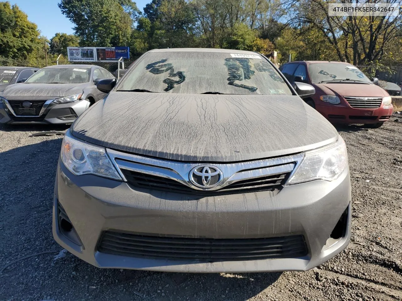 2014 Toyota Camry L VIN: 4T4BF1FK5ER342647 Lot: 74499214