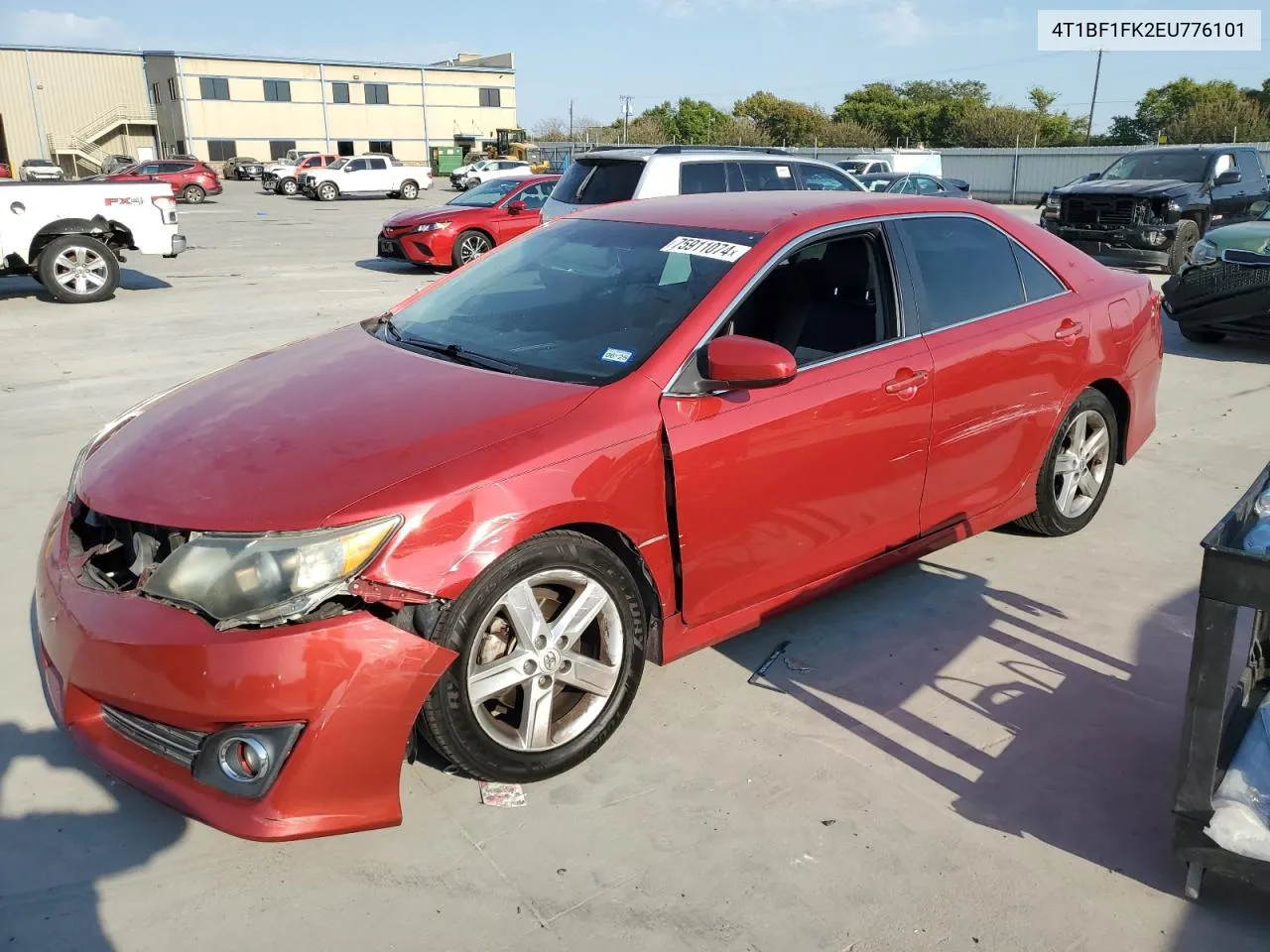 2014 Toyota Camry L VIN: 4T1BF1FK2EU776101 Lot: 75911074