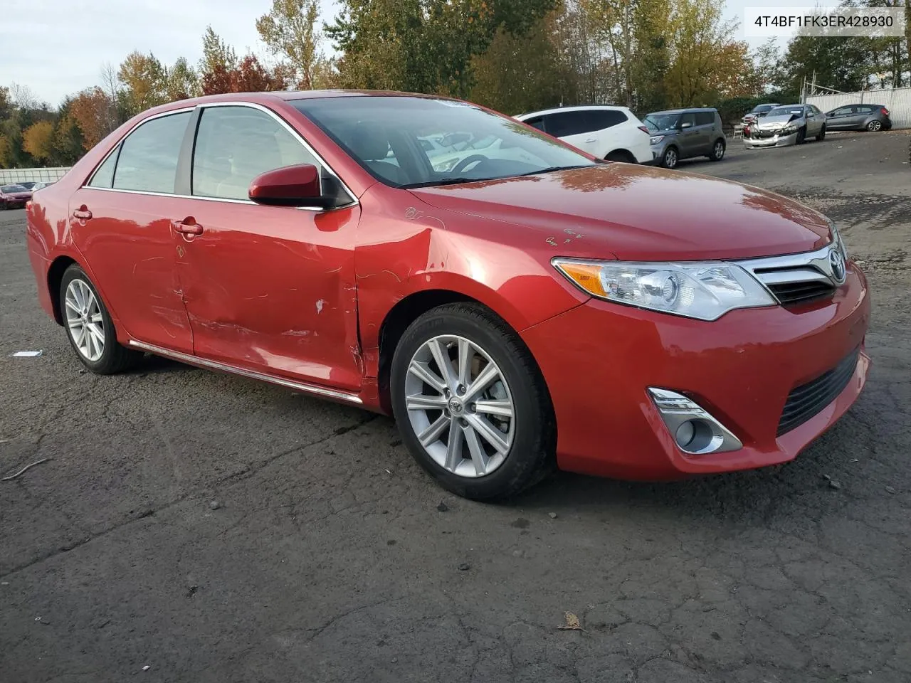 2014 Toyota Camry L VIN: 4T4BF1FK3ER428930 Lot: 76549984