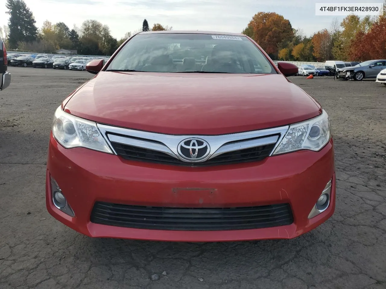 2014 Toyota Camry L VIN: 4T4BF1FK3ER428930 Lot: 76549984