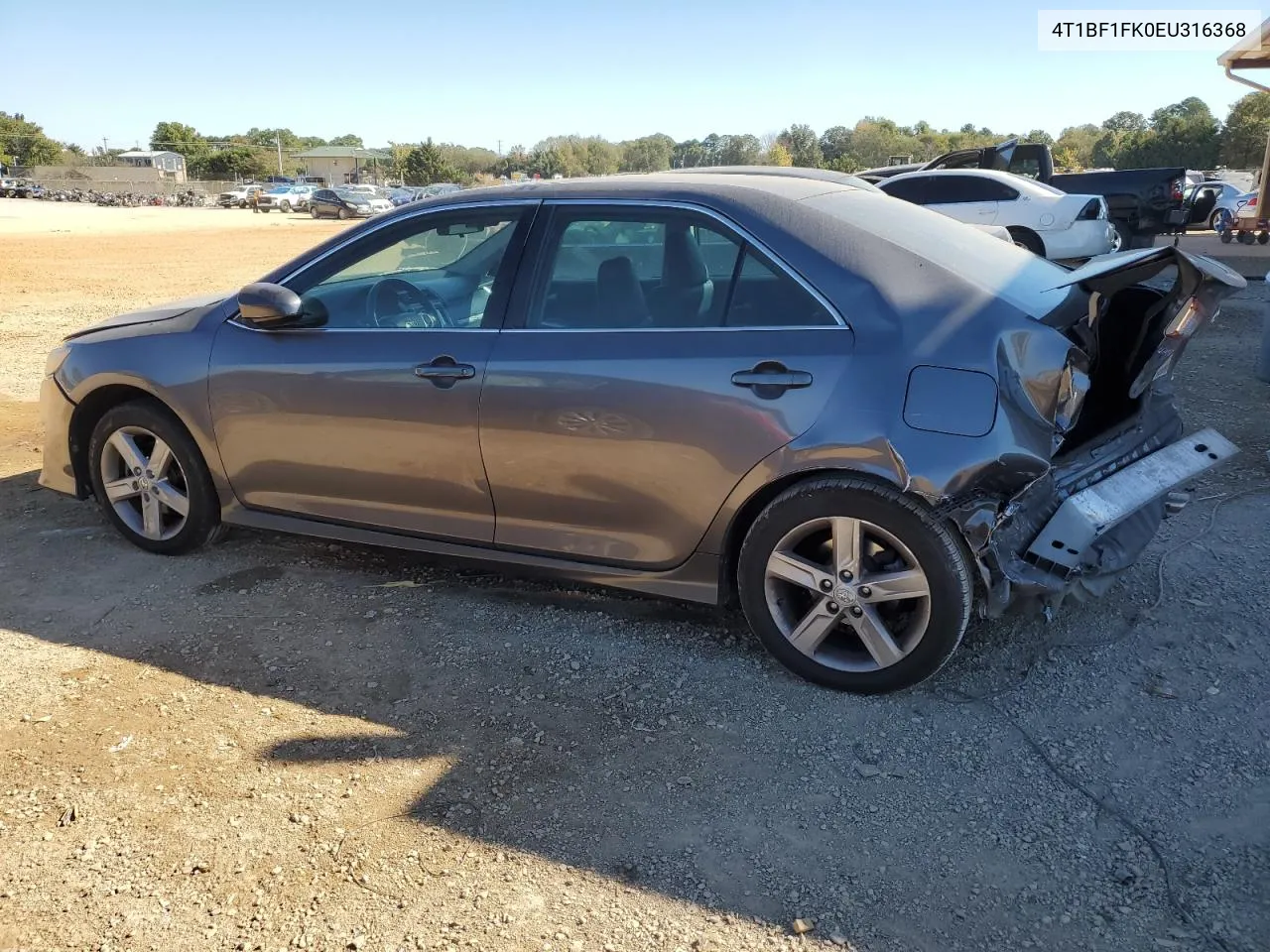 2014 Toyota Camry L VIN: 4T1BF1FK0EU316368 Lot: 76748604