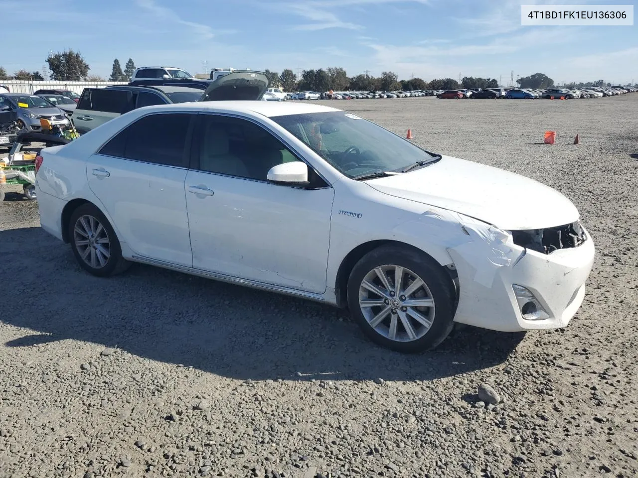 2014 Toyota Camry Hybrid VIN: 4T1BD1FK1EU136306 Lot: 77098434