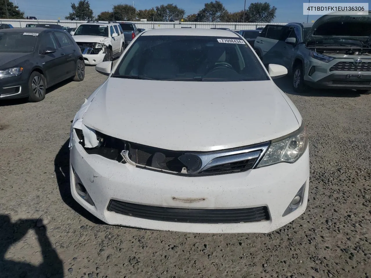 2014 Toyota Camry Hybrid VIN: 4T1BD1FK1EU136306 Lot: 77098434