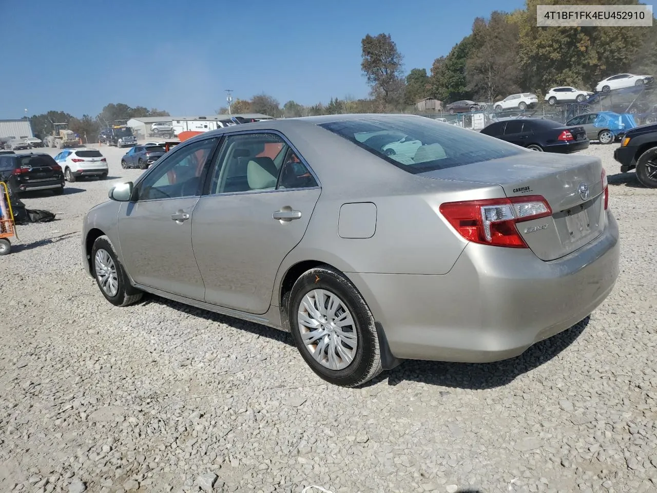 2014 Toyota Camry L VIN: 4T1BF1FK4EU452910 Lot: 77585294