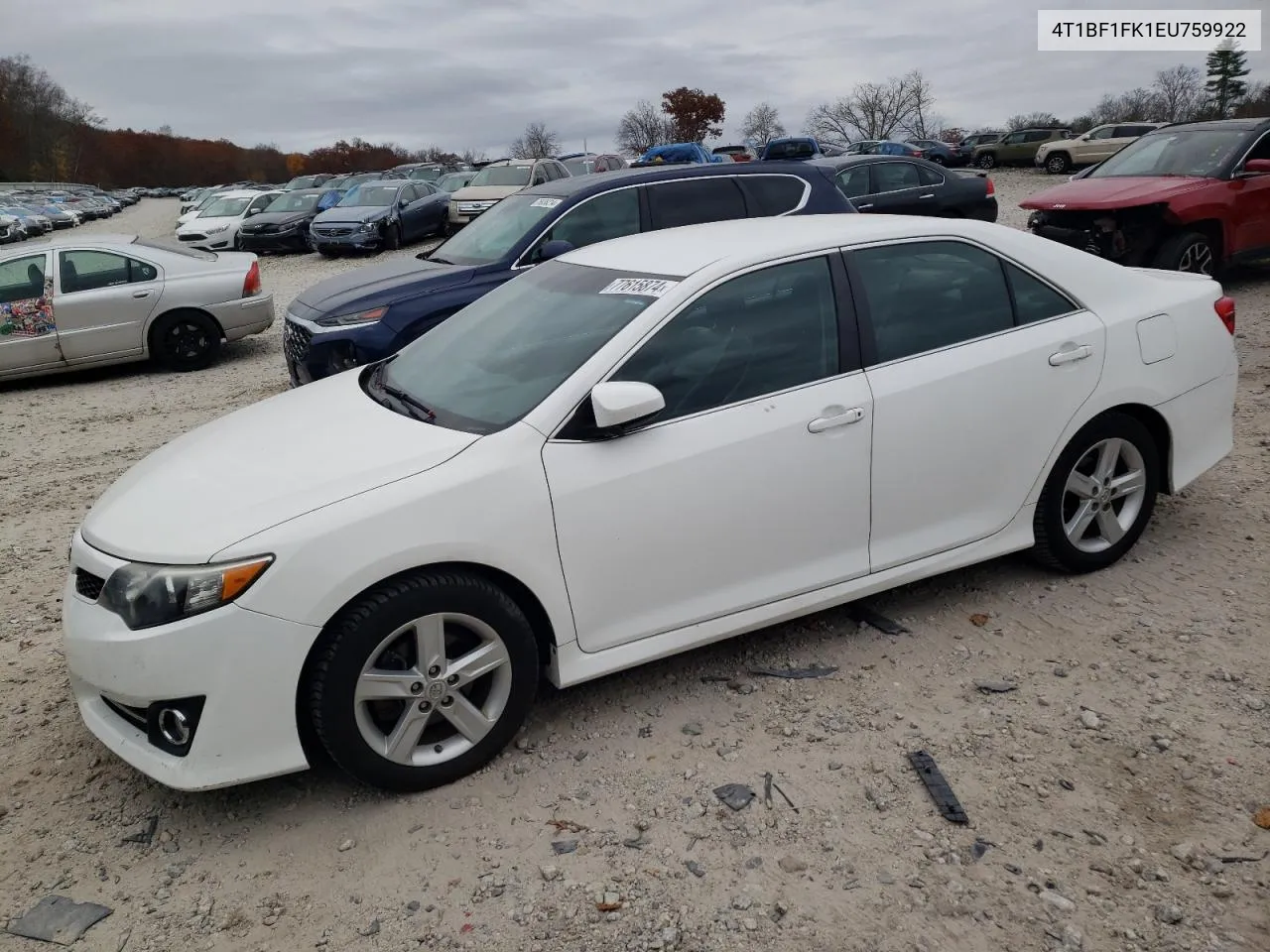 2014 Toyota Camry L VIN: 4T1BF1FK1EU759922 Lot: 77615874