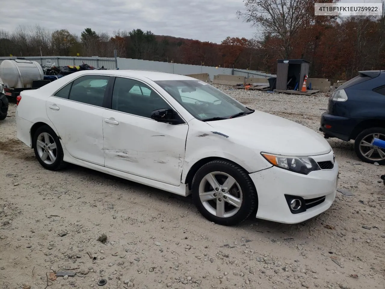 2014 Toyota Camry L VIN: 4T1BF1FK1EU759922 Lot: 77615874