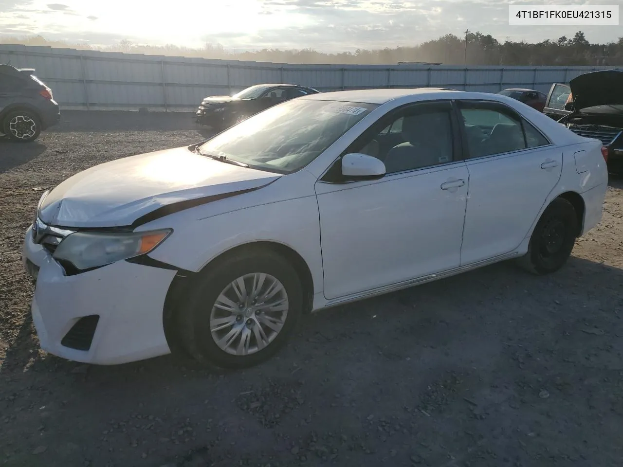 2014 Toyota Camry L VIN: 4T1BF1FK0EU421315 Lot: 77990474