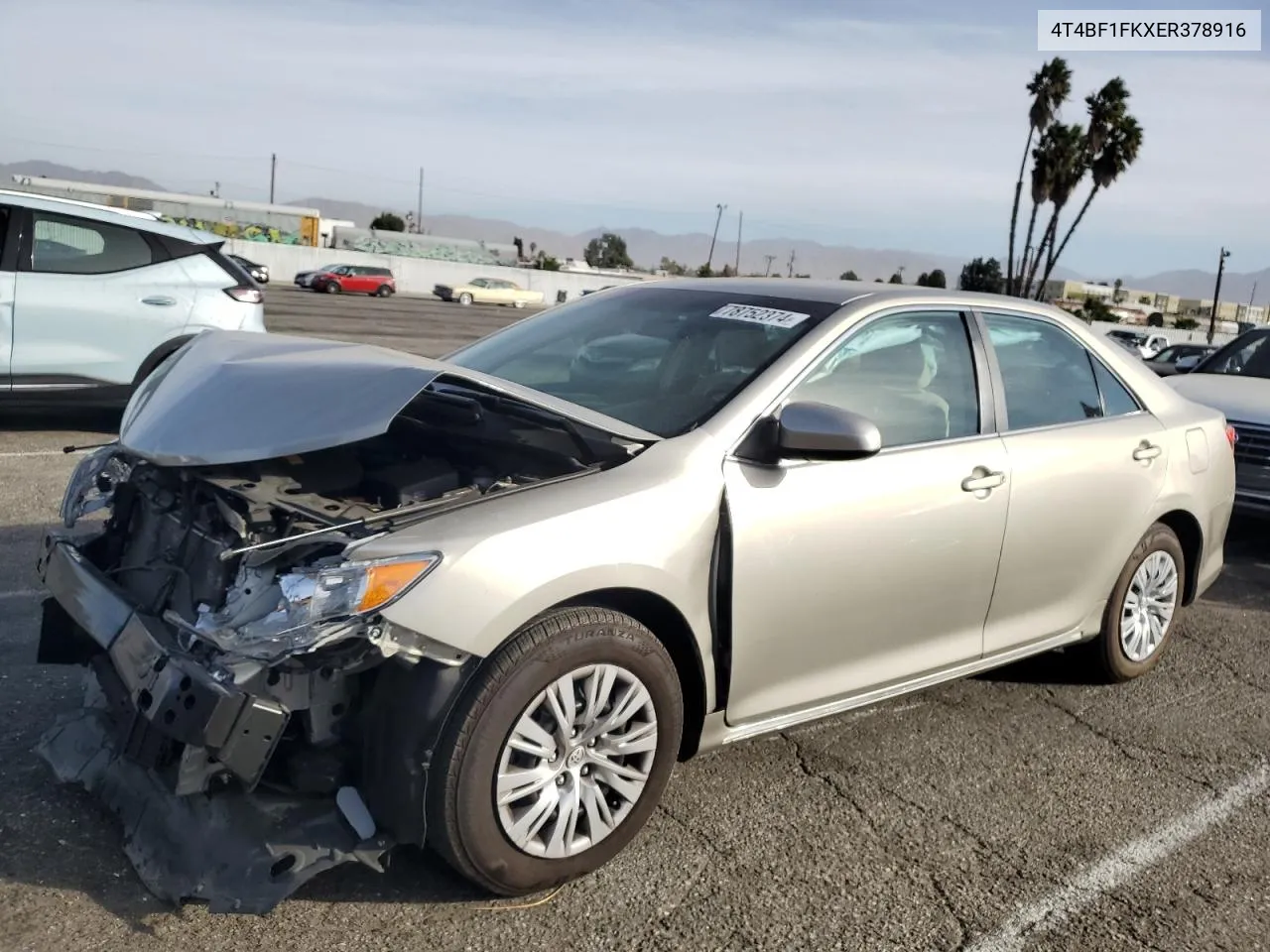 2014 Toyota Camry L VIN: 4T4BF1FKXER378916 Lot: 78752374