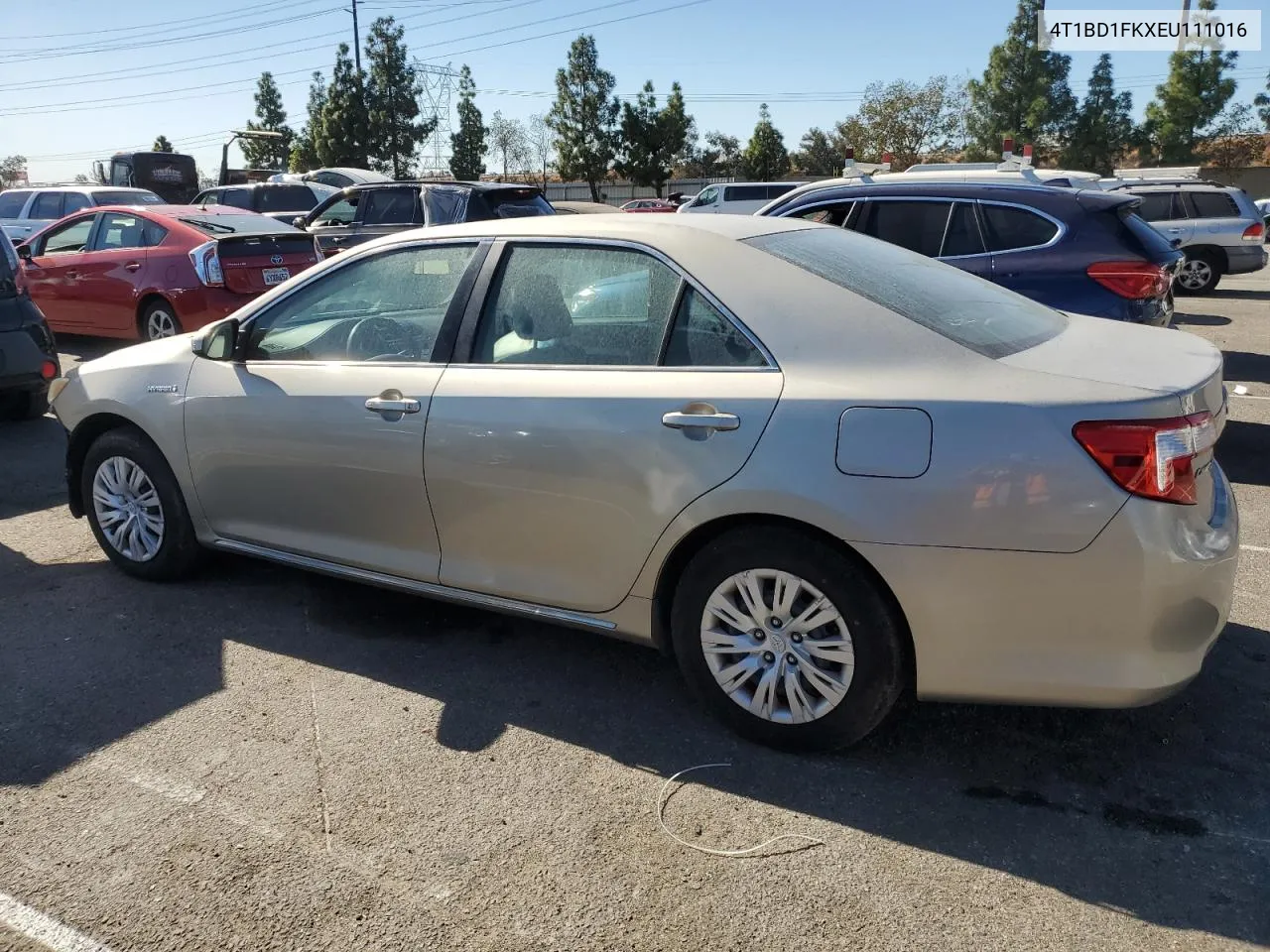 2014 Toyota Camry Hybrid VIN: 4T1BD1FKXEU111016 Lot: 79866404