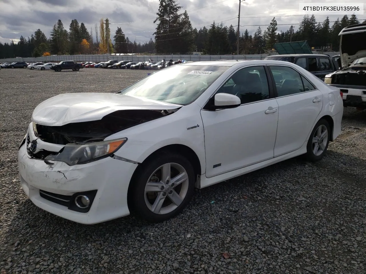 2014 Toyota Camry Hybrid VIN: 4T1BD1FK3EU135996 Lot: 79954844