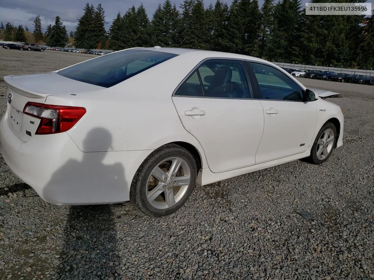 2014 Toyota Camry Hybrid VIN: 4T1BD1FK3EU135996 Lot: 79954844