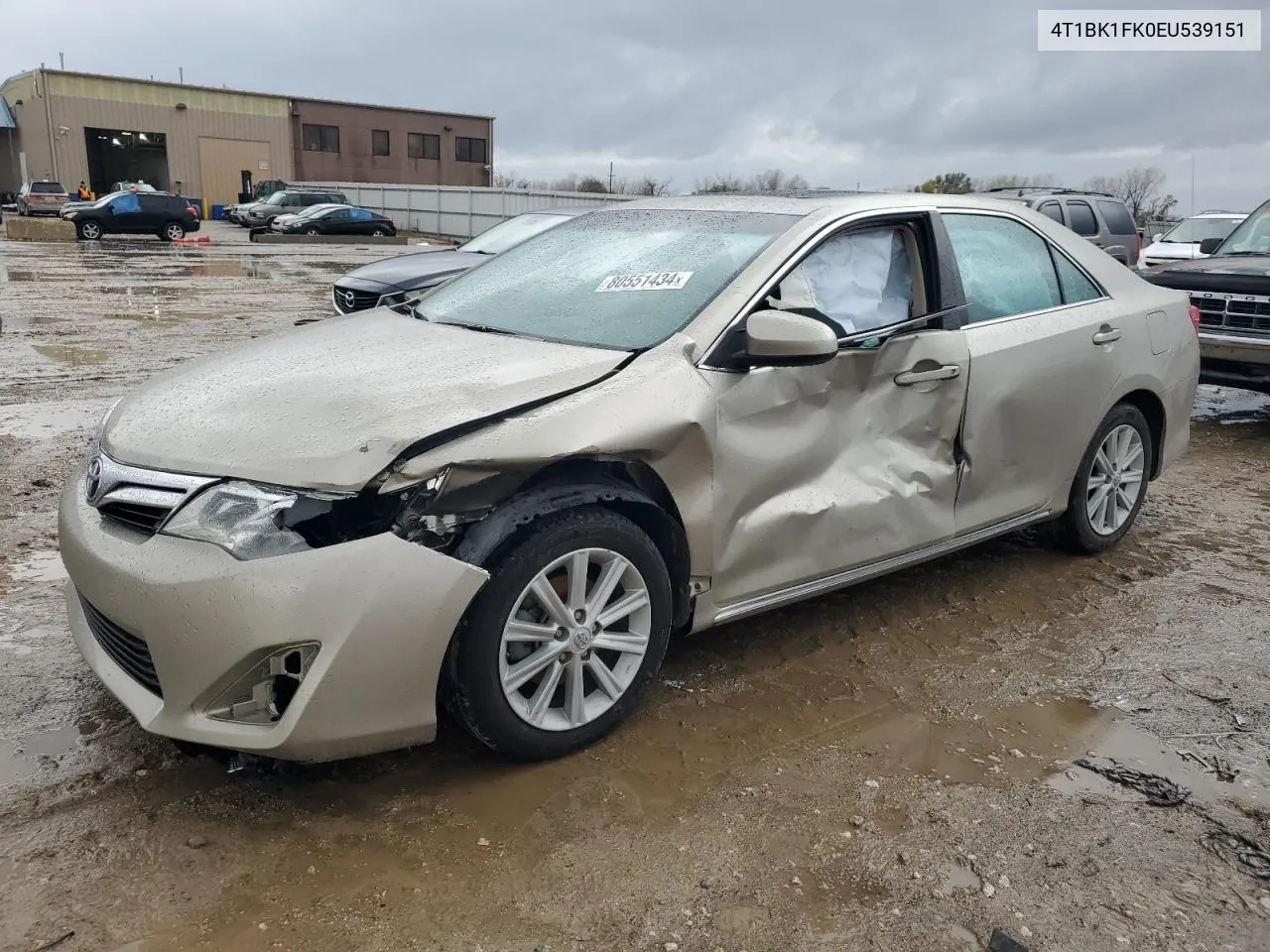 2014 Toyota Camry Se VIN: 4T1BK1FK0EU539151 Lot: 80551434