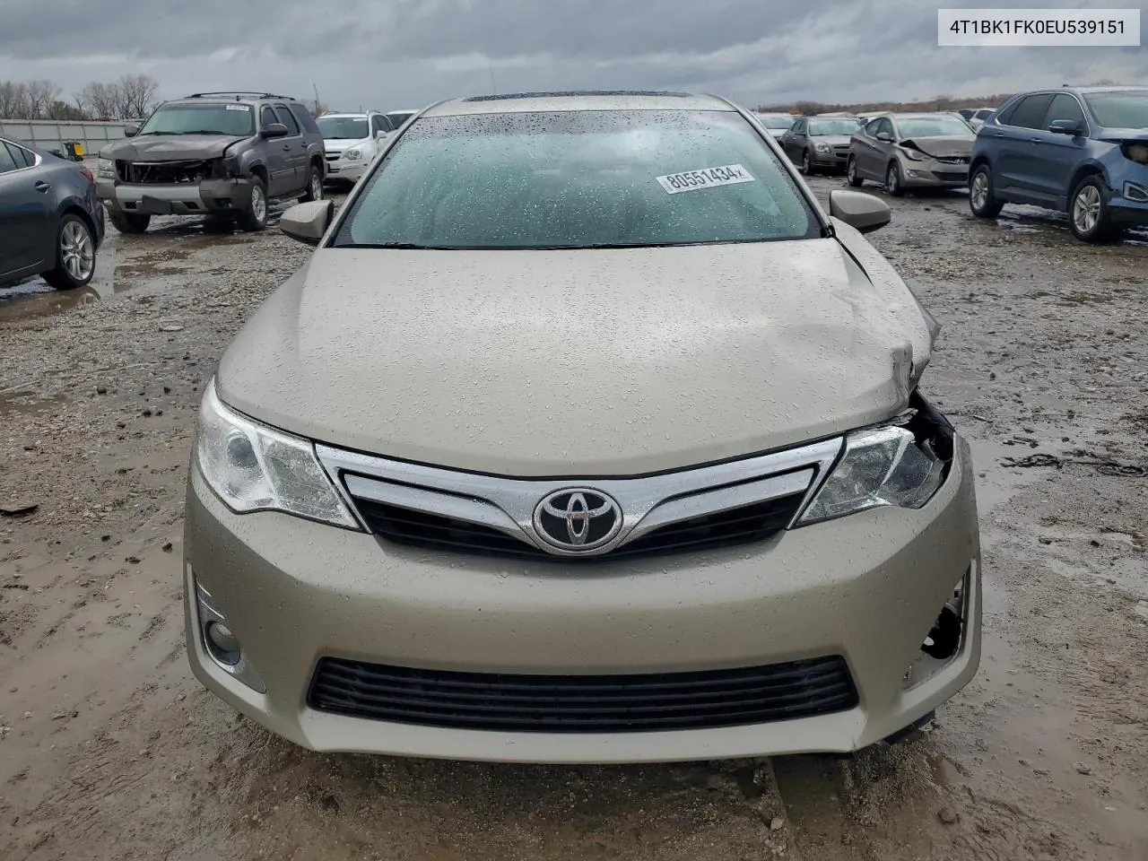 2014 Toyota Camry Se VIN: 4T1BK1FK0EU539151 Lot: 80551434