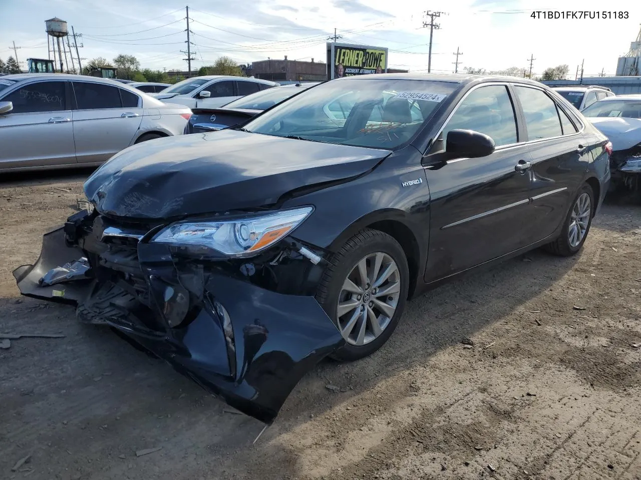 2015 Toyota Camry Hybrid VIN: 4T1BD1FK7FU151183 Lot: 52954524