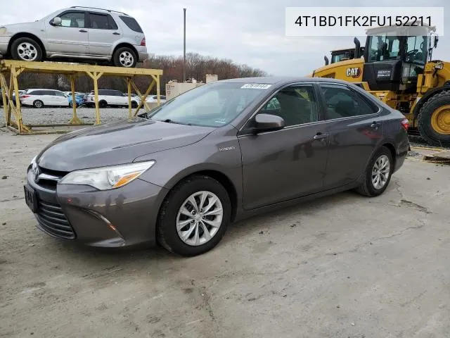 2015 Toyota Camry Hybrid VIN: 4T1BD1FK2FU152211 Lot: 54401524