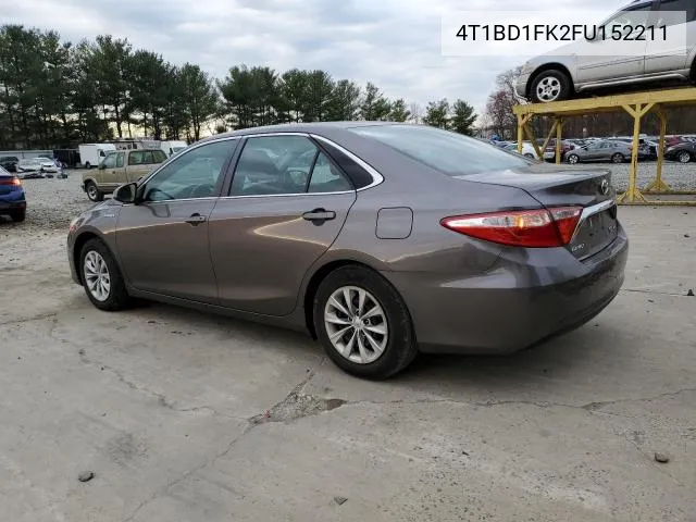 4T1BD1FK2FU152211 2015 Toyota Camry Hybrid