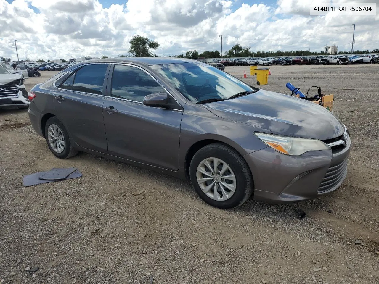 2015 Toyota Camry Le VIN: 4T4BF1FKXFR506704 Lot: 69436394