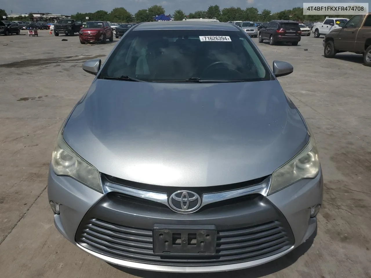 2015 Toyota Camry Le VIN: 4T4BF1FKXFR474708 Lot: 71626394