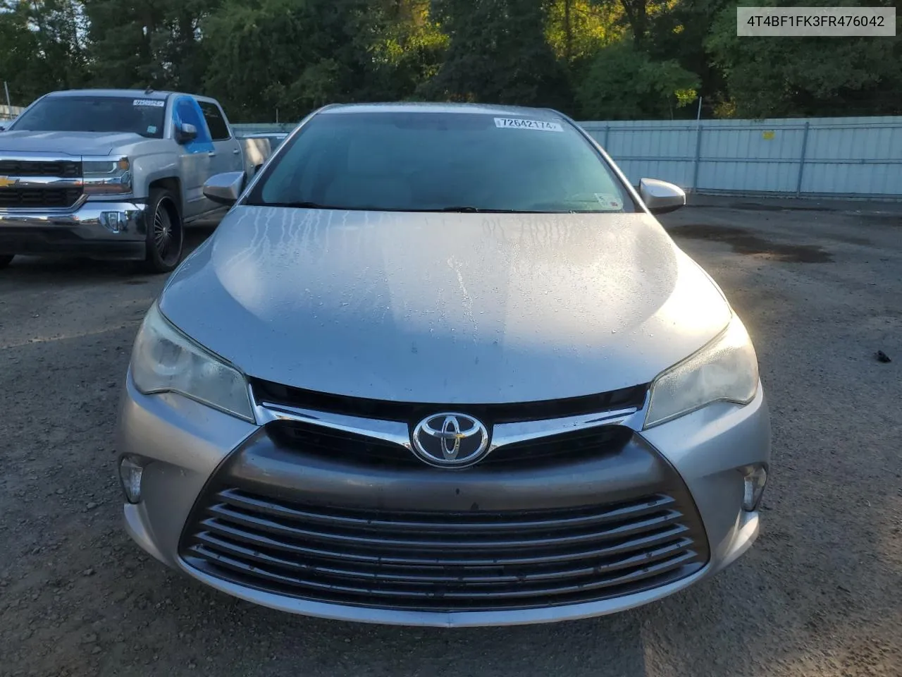 2015 Toyota Camry Le VIN: 4T4BF1FK3FR476042 Lot: 72642174