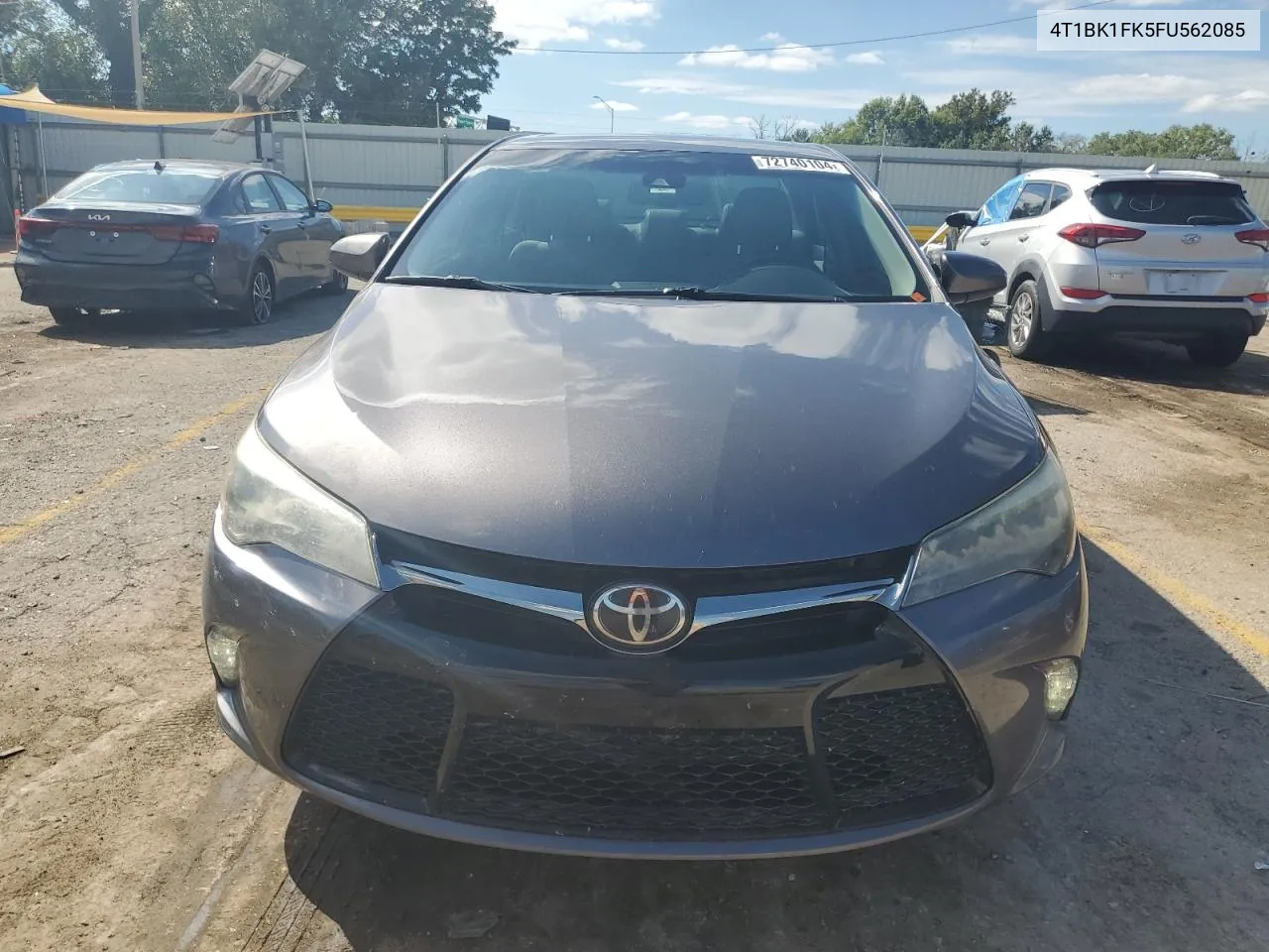 2015 Toyota Camry Xse VIN: 4T1BK1FK5FU562085 Lot: 72740104