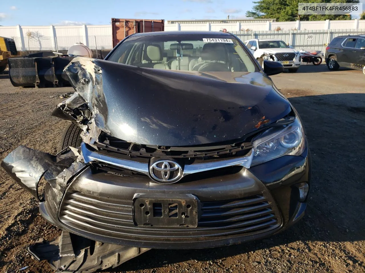 2015 Toyota Camry Le VIN: 4T4BF1FK4FR456883 Lot: 75431194