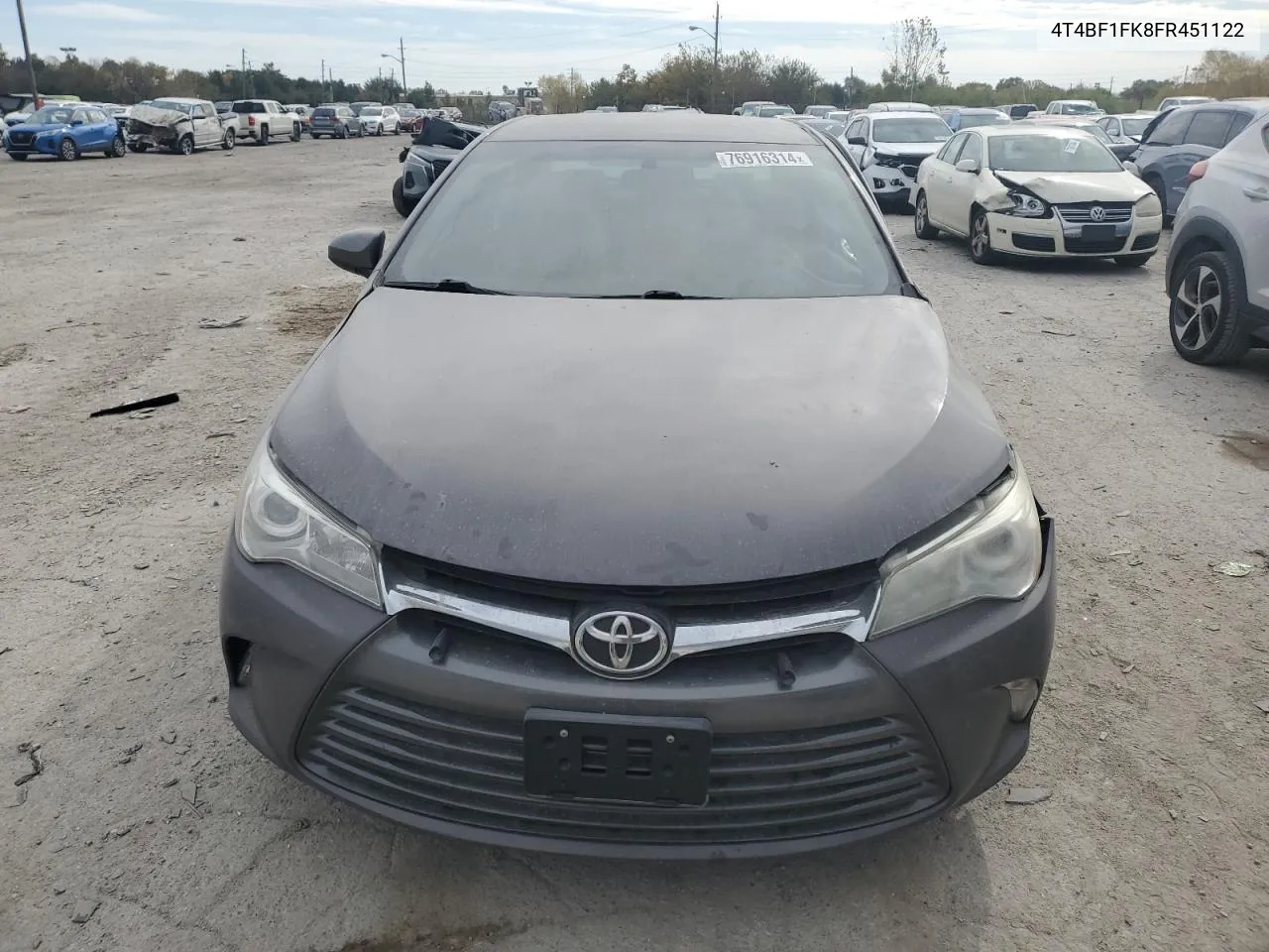 2015 Toyota Camry Le VIN: 4T4BF1FK8FR451122 Lot: 76916314