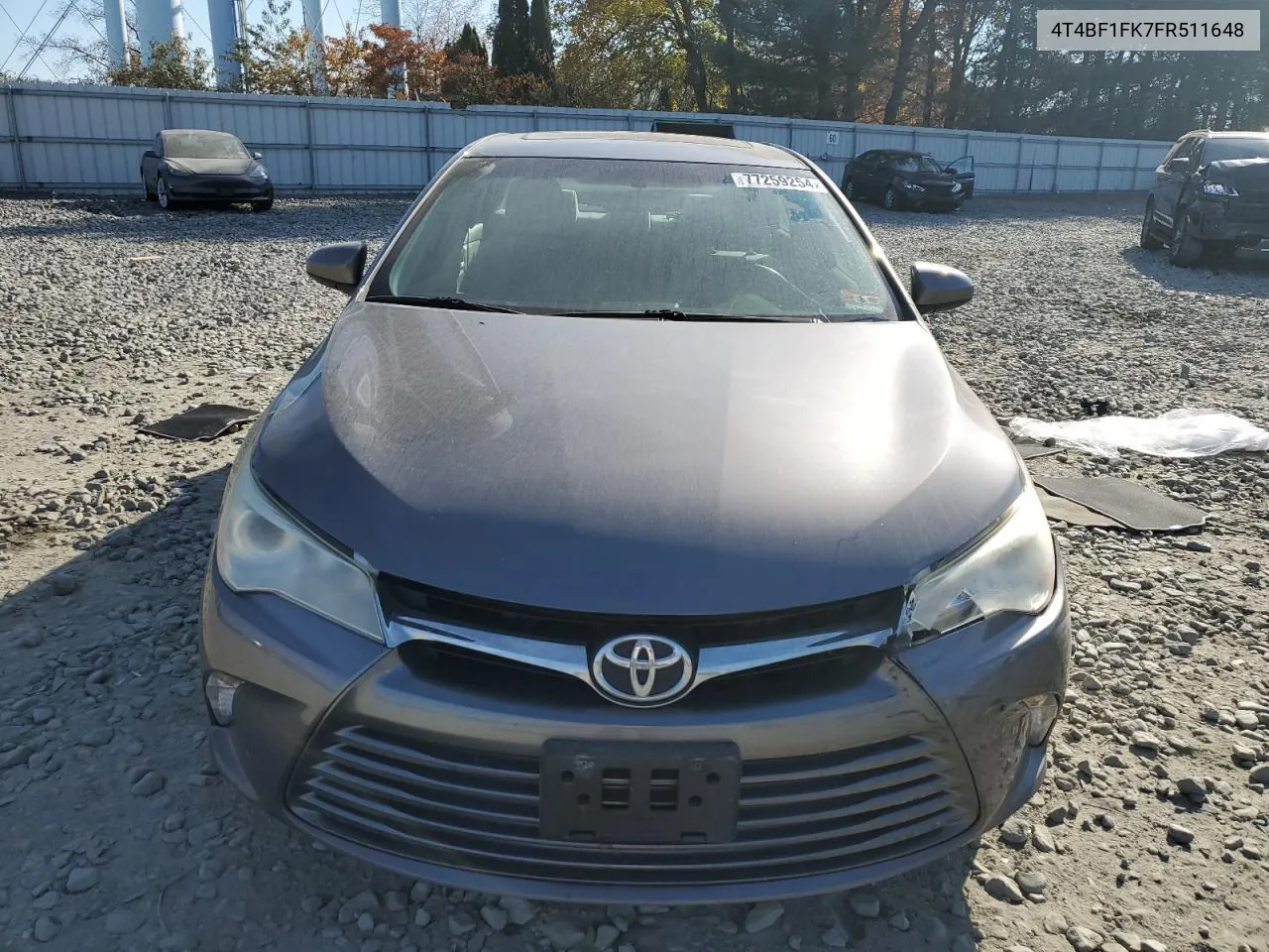 2015 Toyota Camry Le VIN: 4T4BF1FK7FR511648 Lot: 77259254