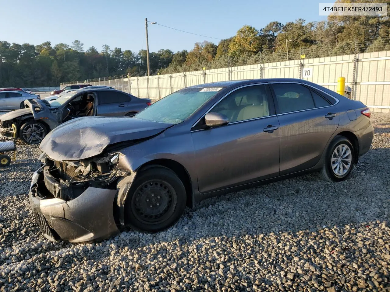 2015 Toyota Camry Le VIN: 4T4BF1FK5FR472493 Lot: 77862664