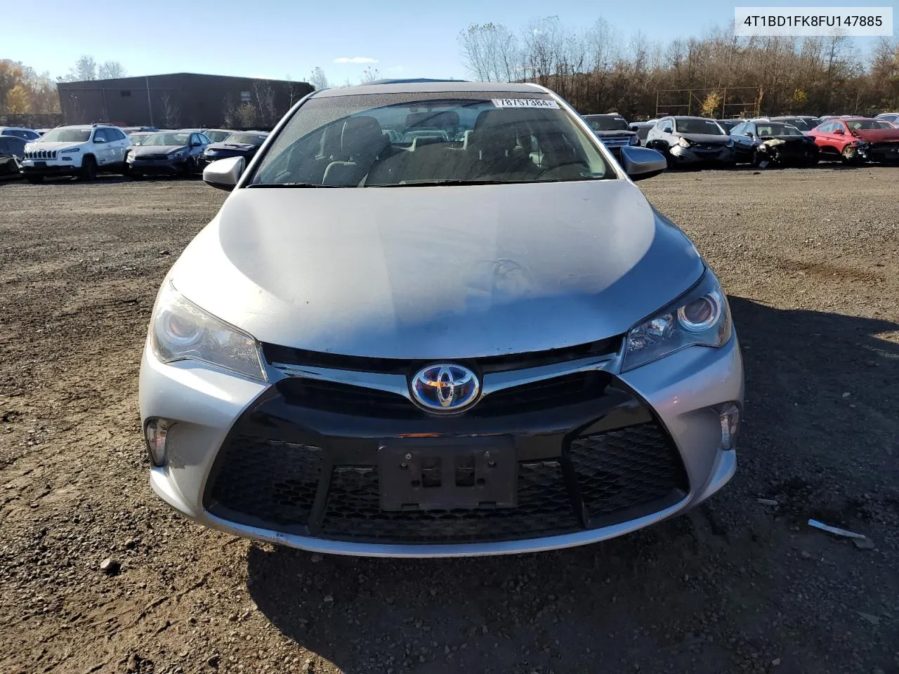 2015 Toyota Camry Hybrid VIN: 4T1BD1FK8FU147885 Lot: 78757384