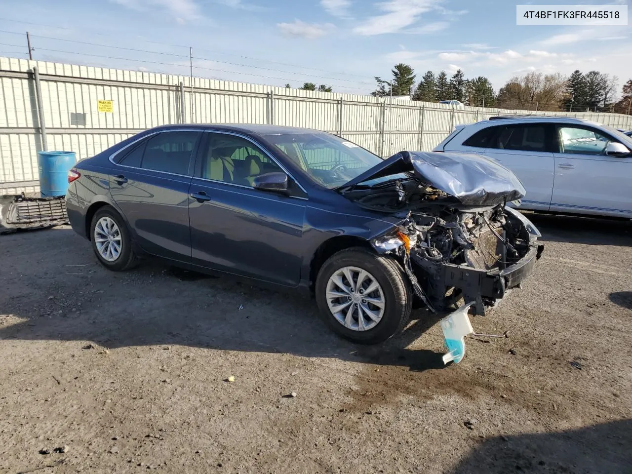 2015 Toyota Camry Le VIN: 4T4BF1FK3FR445518 Lot: 79288164