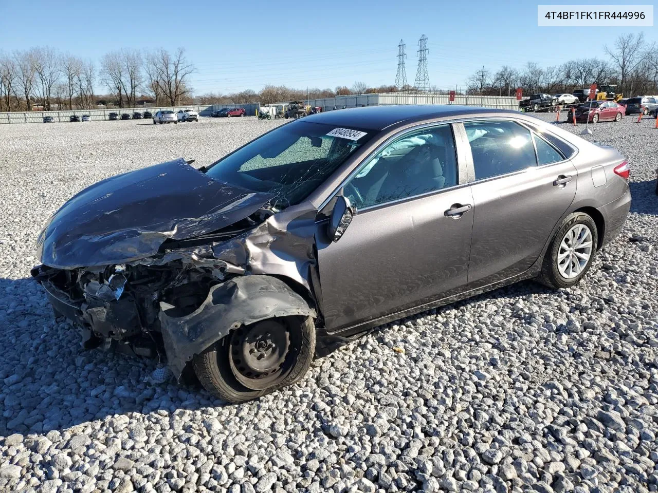 2015 Toyota Camry Le VIN: 4T4BF1FK1FR444996 Lot: 80480934