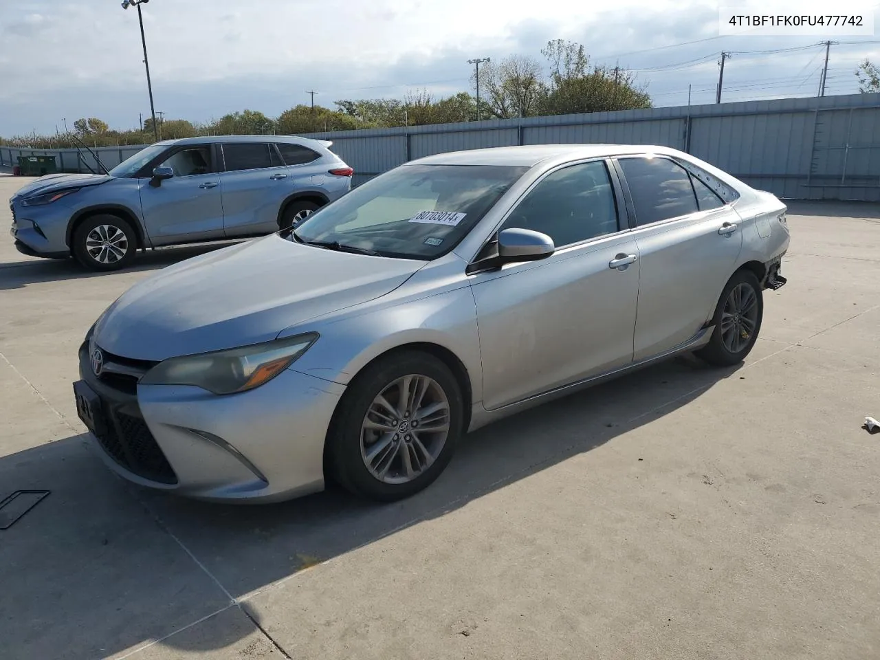 2015 Toyota Camry Le VIN: 4T1BF1FK0FU477742 Lot: 80703014